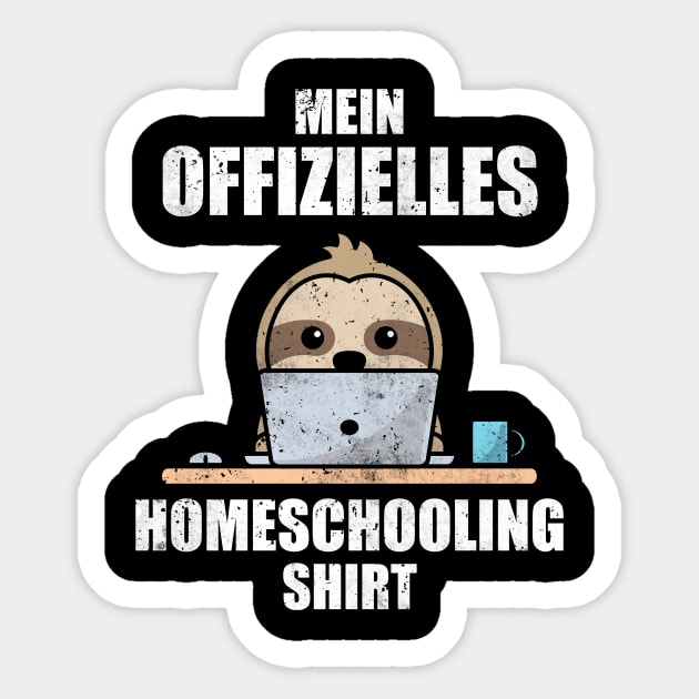Home Schooling Homeschooling Sloth Sticker by Schwarzweiss